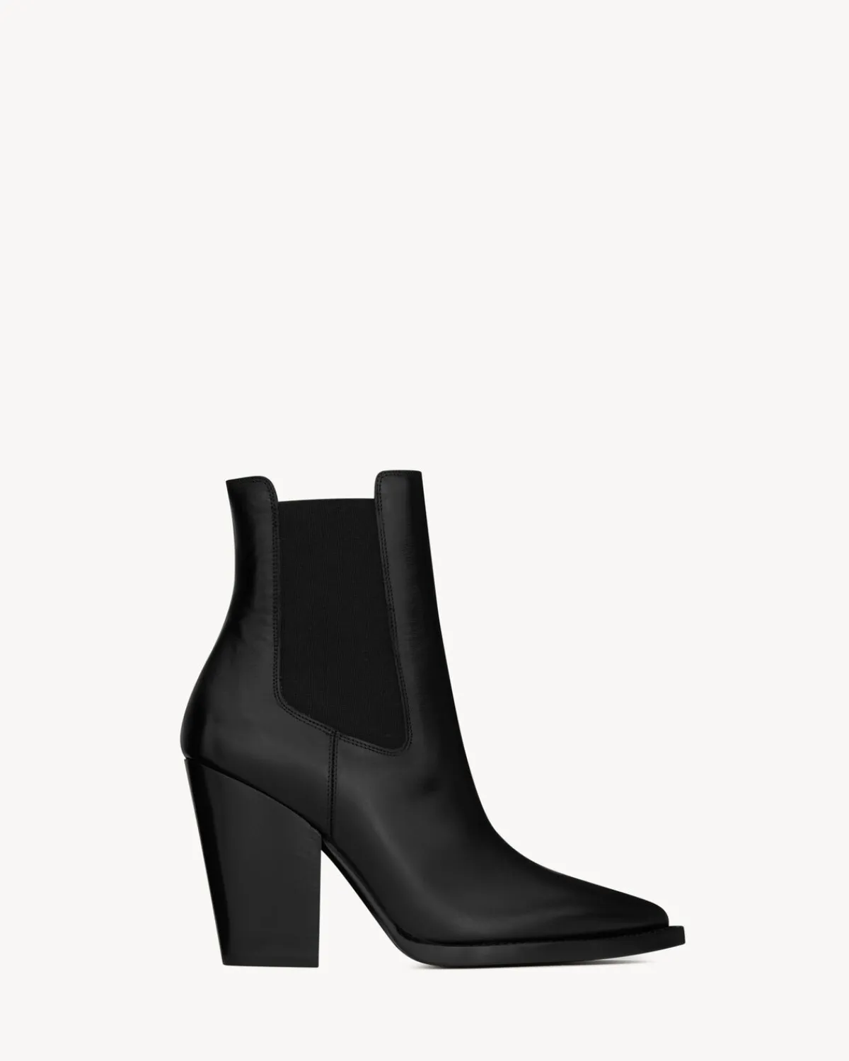 Saint Laurent Boots-THEO CHELSEA BOOTIES IN SMOOTH LEATHER BLACK