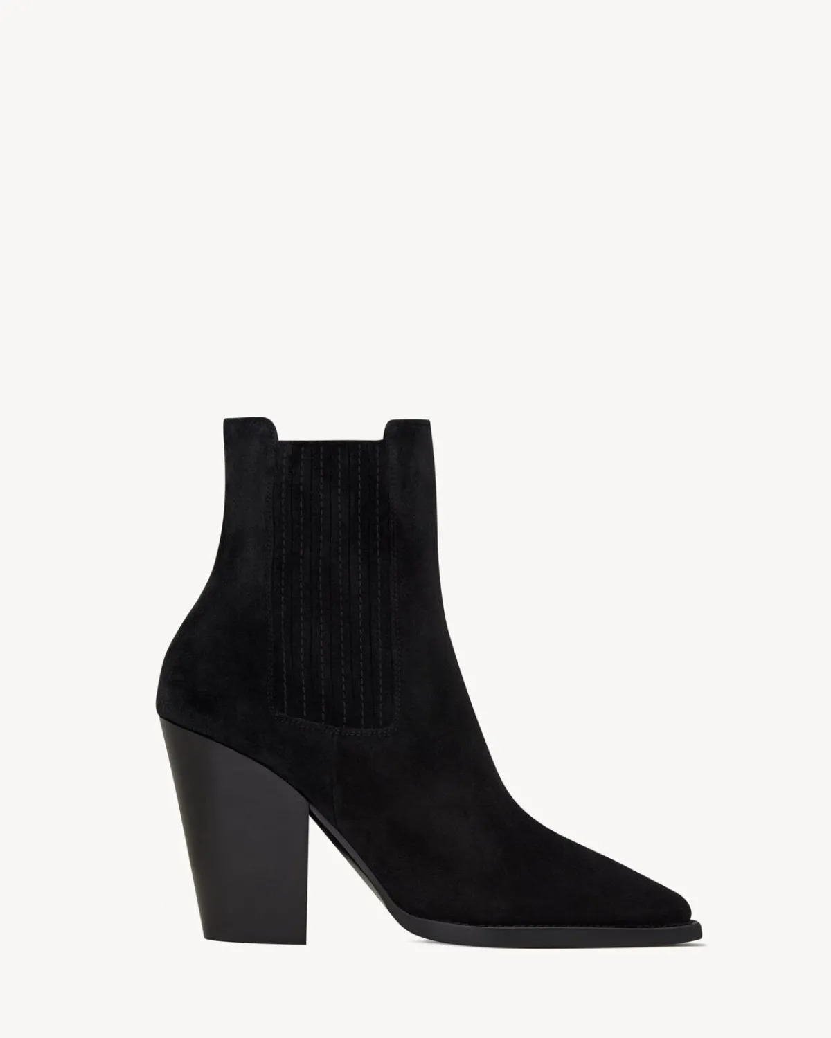 Saint Laurent Boots-THEO chelsea booties in suede BLACK