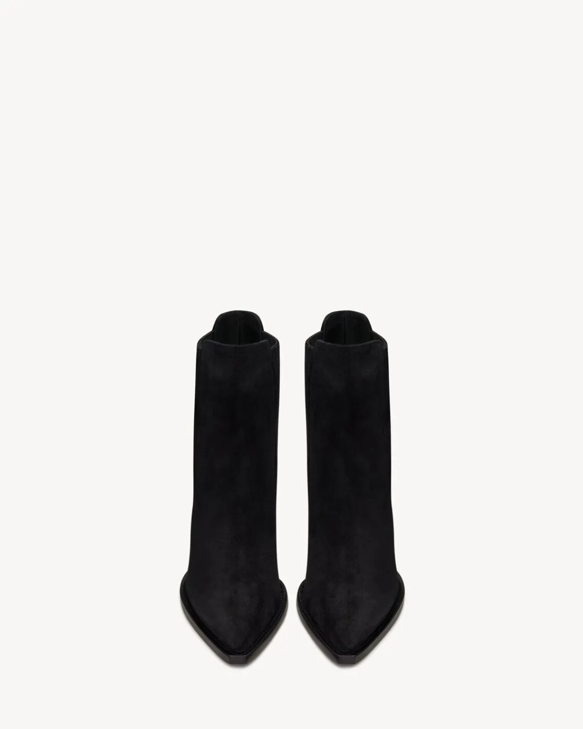 Saint Laurent Boots-THEO chelsea booties in suede BLACK