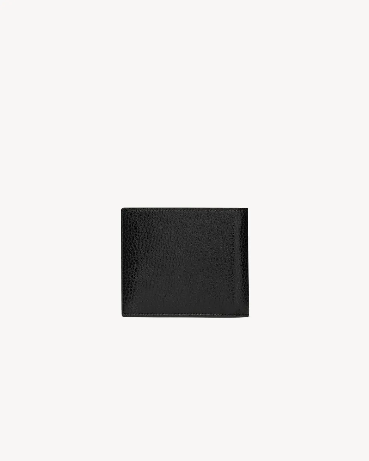 Saint Laurent Wallets-TINY CASSANDRE EAST/WEST WALLET IN GRAINED LEATHER BLACK