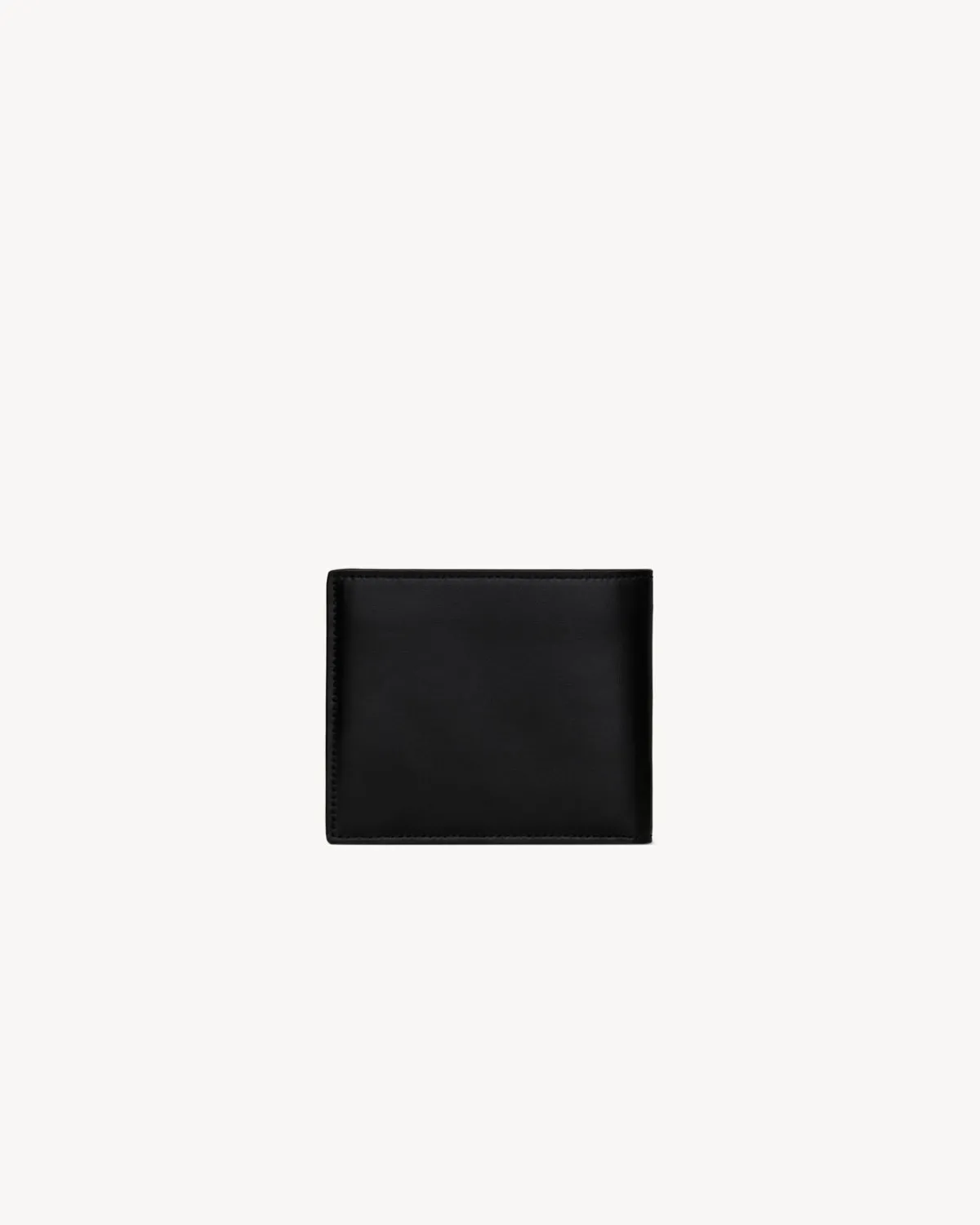 Saint Laurent Wallets-TINY CASSANDRE East/West wallet in matte leather BLACK