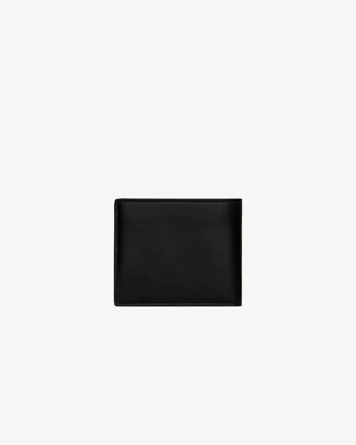 Saint Laurent Wallets-TINY CASSANDRE East/West wallet in matte leather BLACK