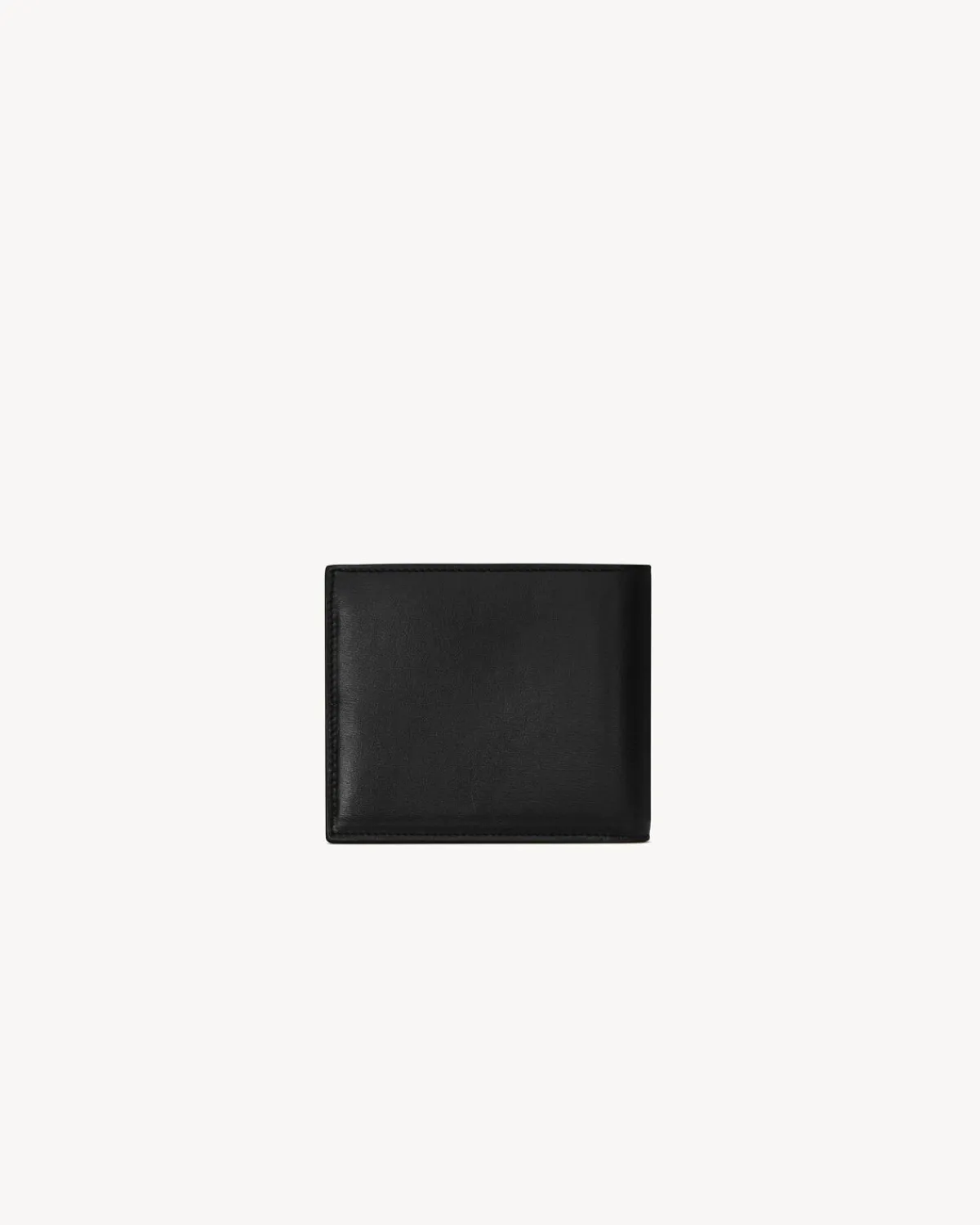 Saint Laurent Wallets-TINY CASSANDRE East/West wallet in shiny leather BLACK