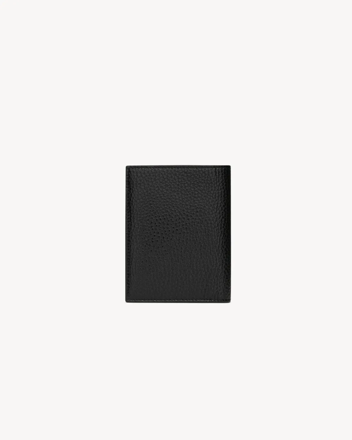 Saint Laurent Cases And Holders-TINY CASSANDRE passport case in grained leather BLACK