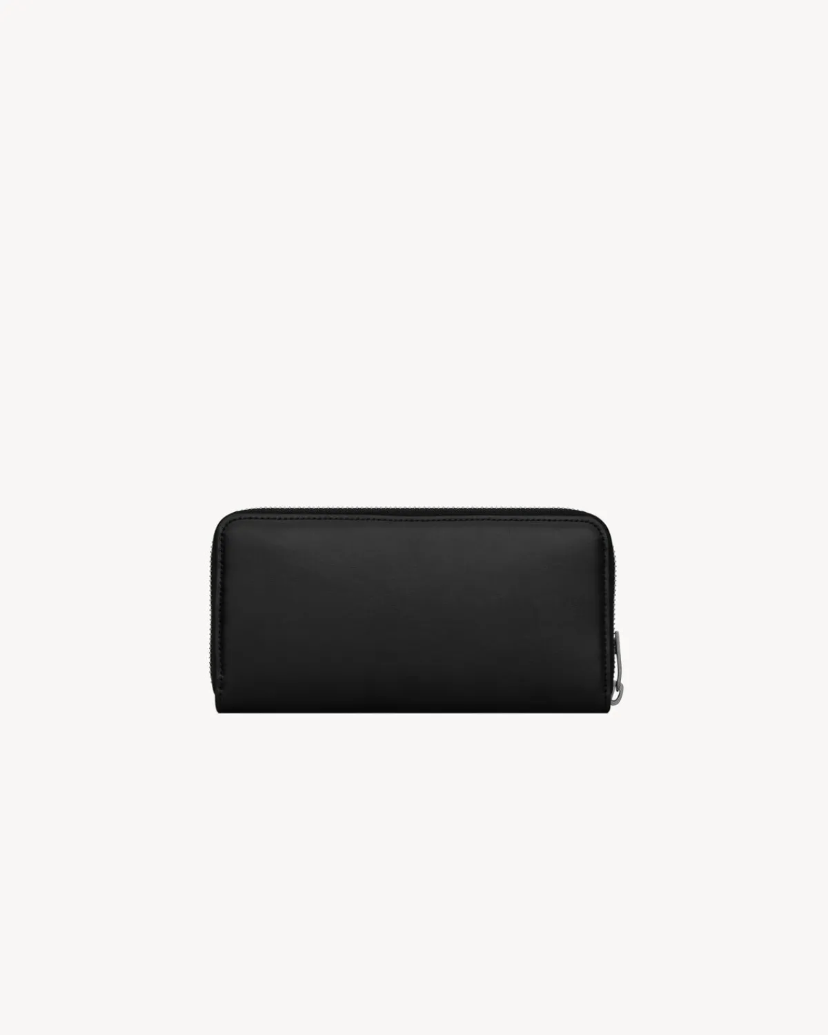 Saint Laurent Wallets-TINY CASSANDRE zip-around wallet in matte leather BLACK