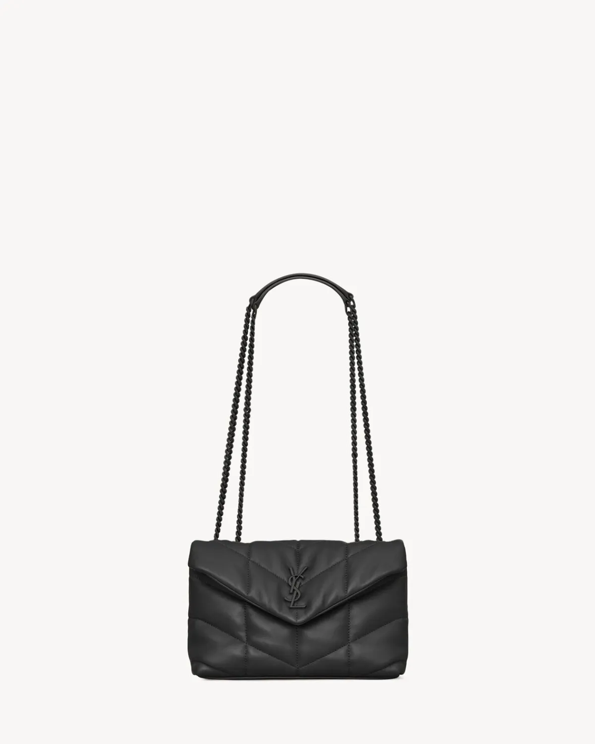 Saint Laurent Mini Bags-Toy Puffer in lambskin NOIR