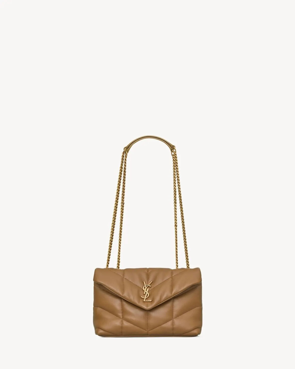 Saint Laurent Shoulder Bags-Toy Puffer in Nappa leather DARKCORK