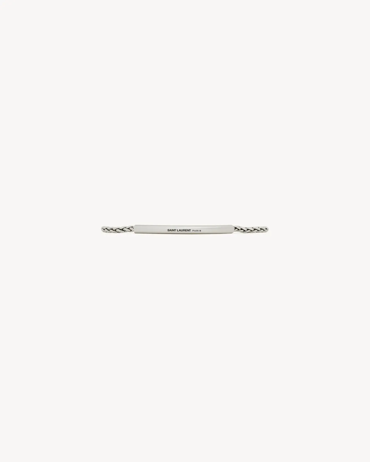 Saint Laurent Jewelry-tube chain bracelet in metal PALLADIUM