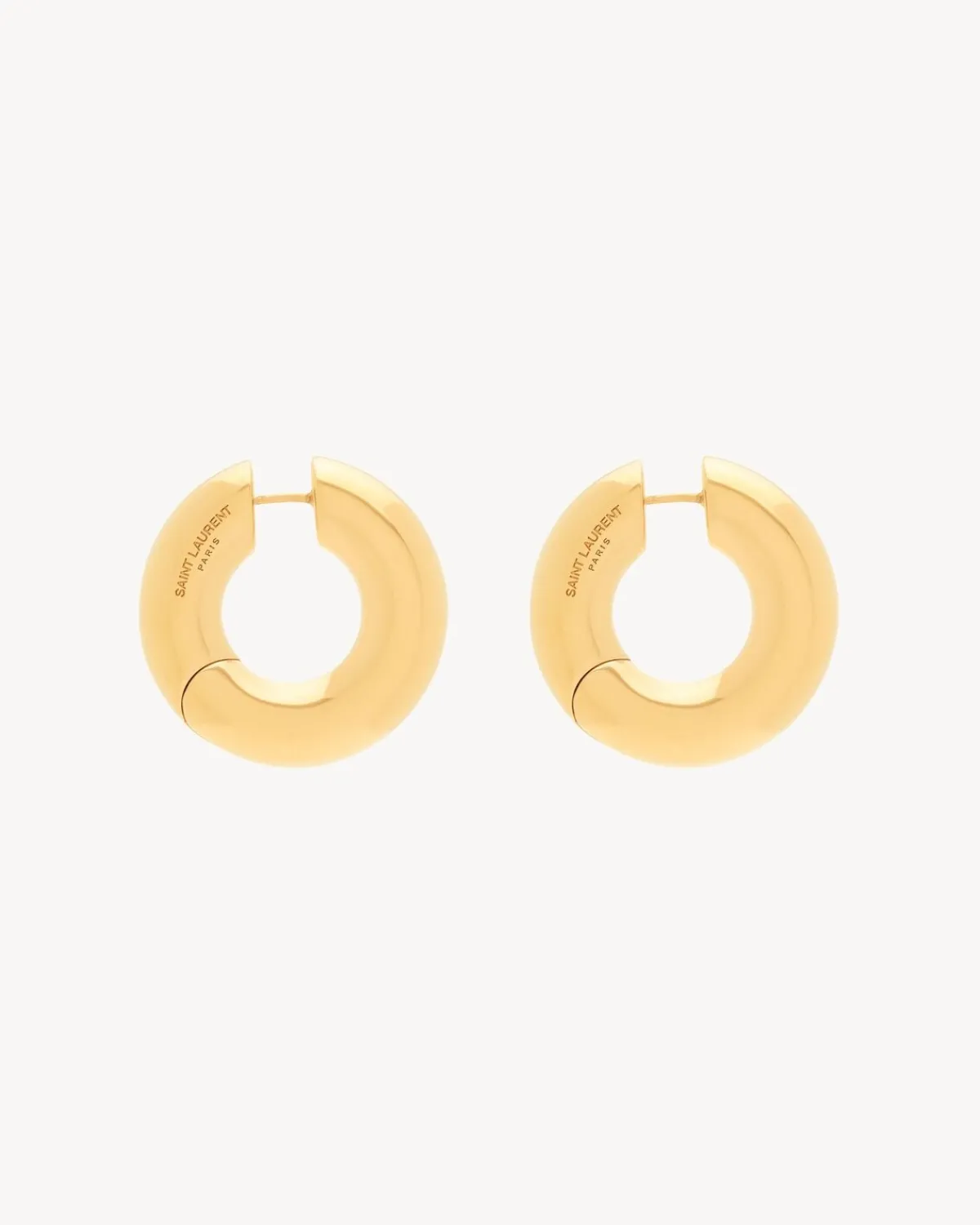 Saint Laurent Earrings And Necklaces-tube hoop earrings in metal GOLD