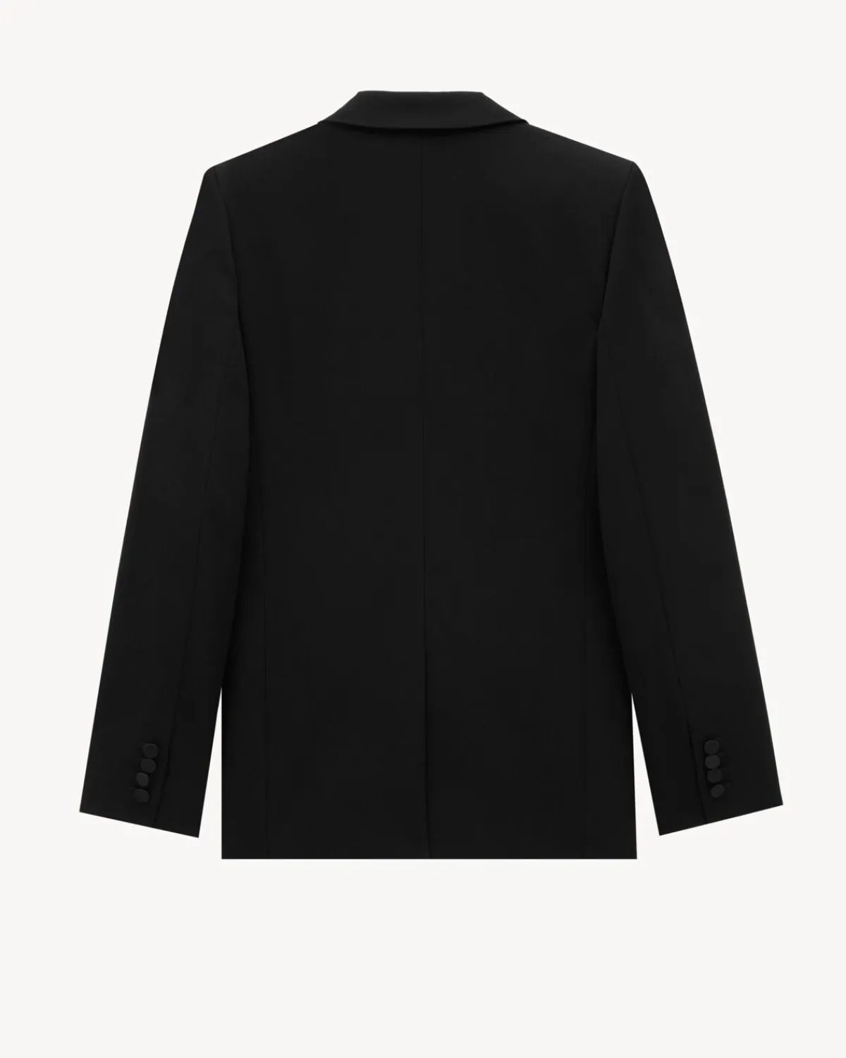 Saint Laurent Jackets And Pants-tuxedo jacket in grain de poudre NOIR