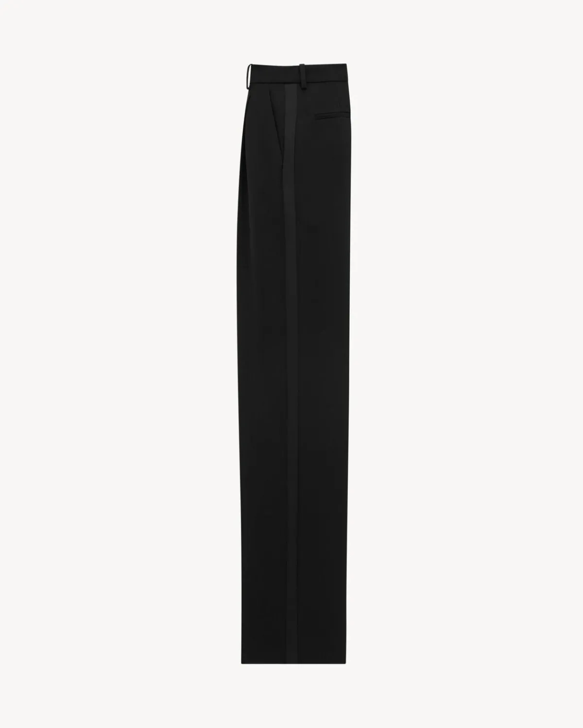 Saint Laurent Jackets And Pants-tuxedo pants in grain de poudre NOIR