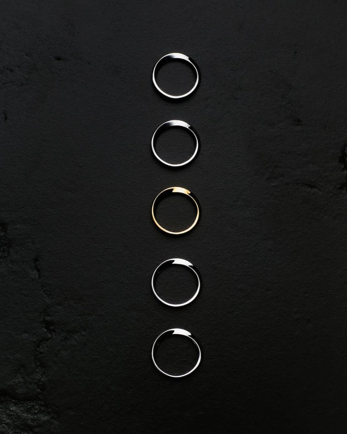 Saint Laurent Fine Jewelry-twist rings in 18K grey gold and 18K yellow gold greyGOLDANDYELLOWGOLD