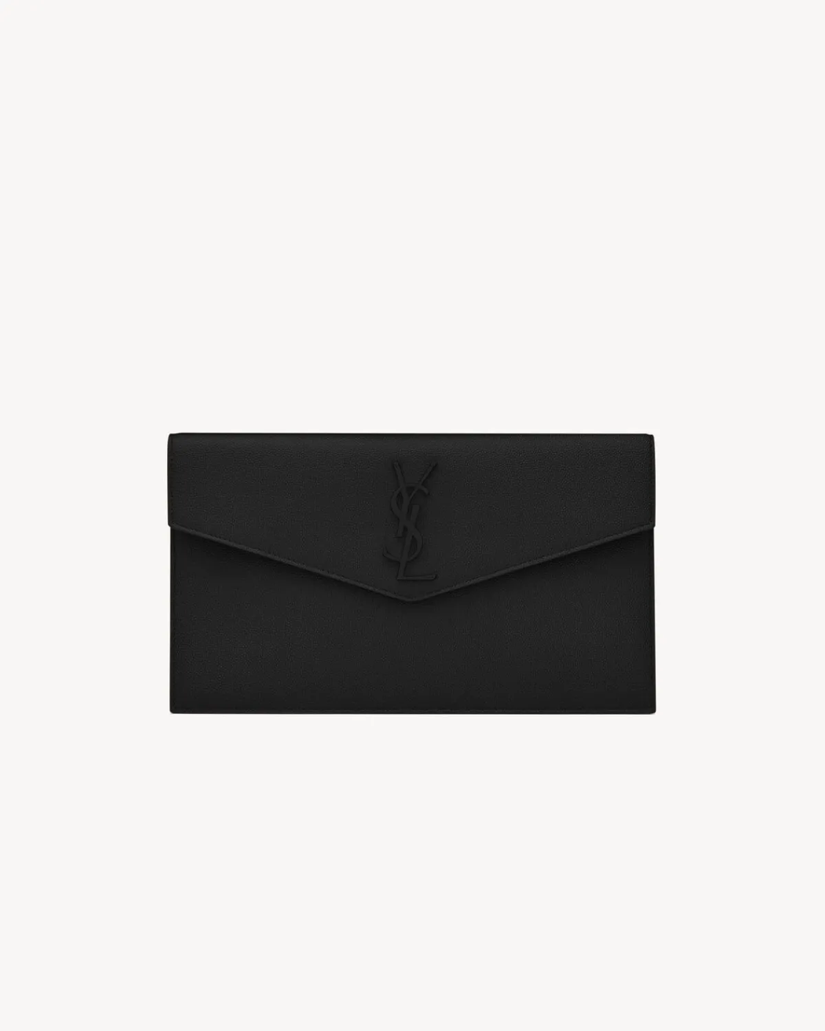 Saint Laurent Pouches-UPTOWN pouch in grain de poudre leather BLACK