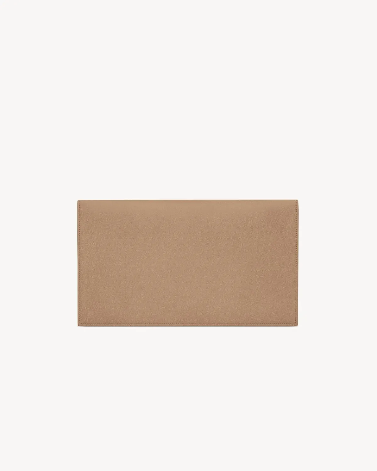 Saint Laurent Pouches-UPTOWN POUCH IN GRAIN DE POUDRE LEATHER TAUPE