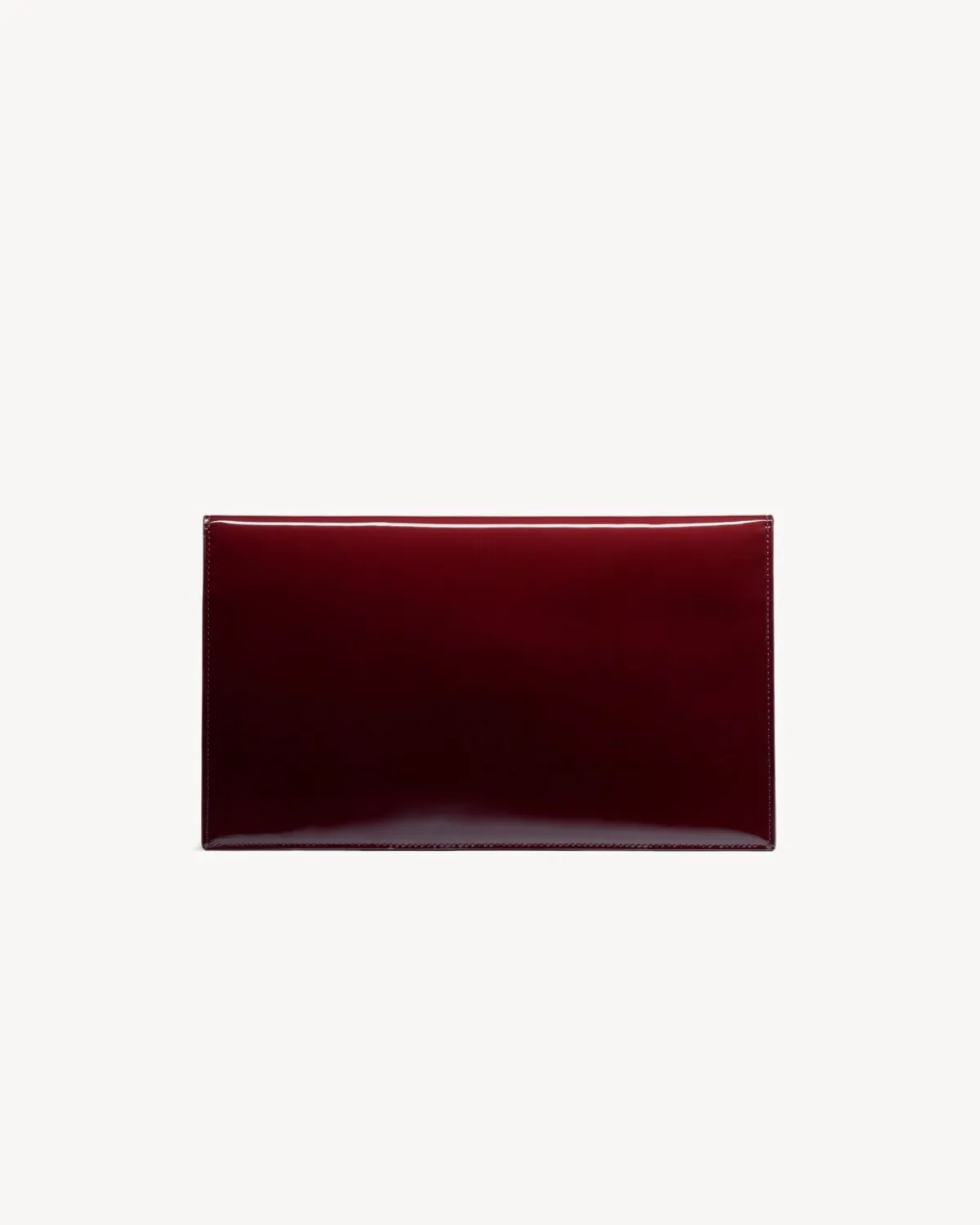 Saint Laurent Pouches-UPTOWN pouch in patent leather DARKREDWINE