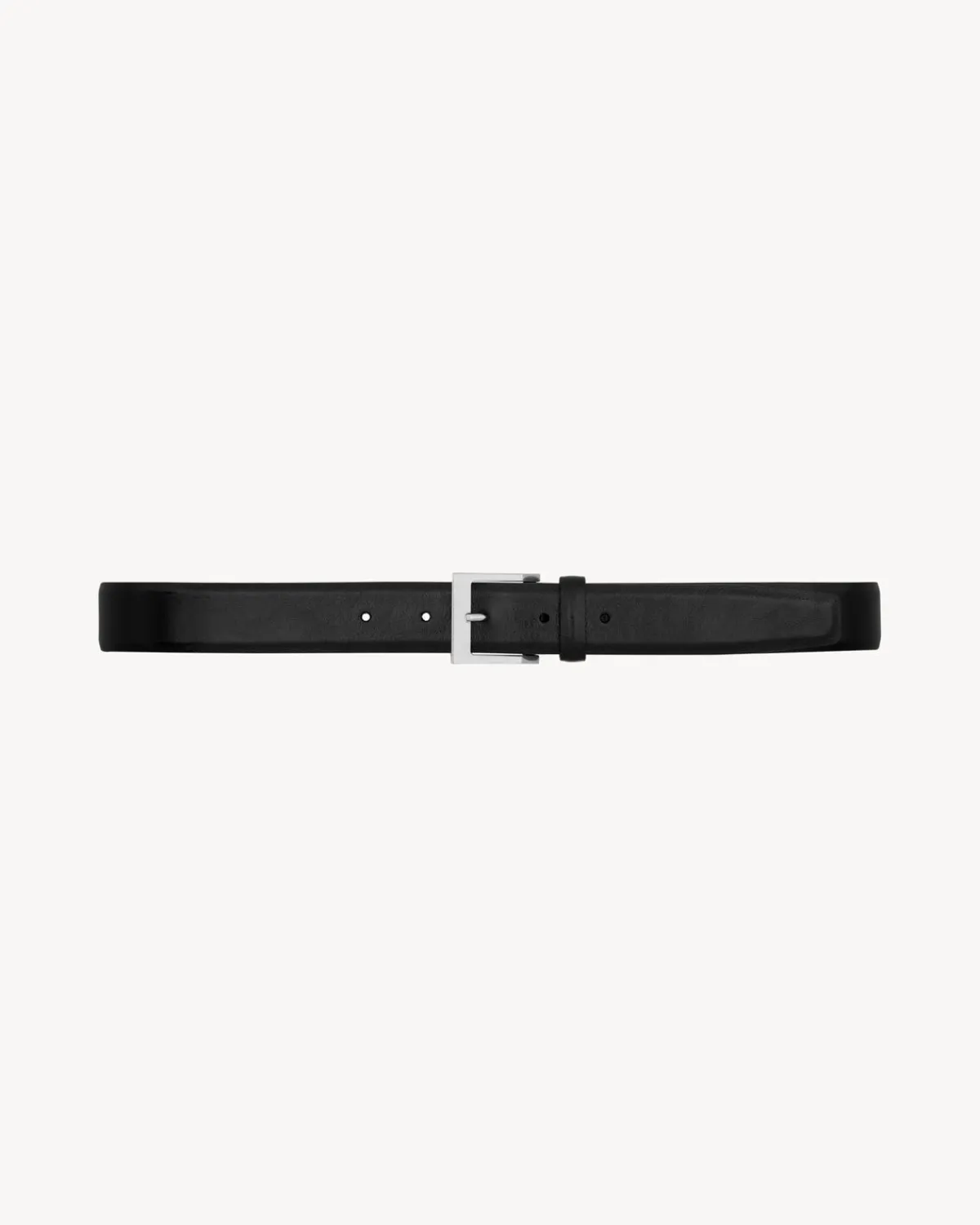 Saint Laurent Belts-VADIM BELT IN LEATHER BLACK