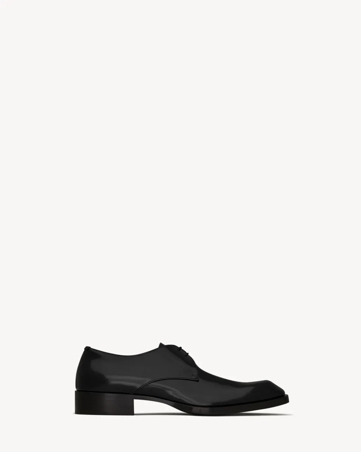 Saint Laurent Derbies-VADIM derbies in glazed leather BLACK