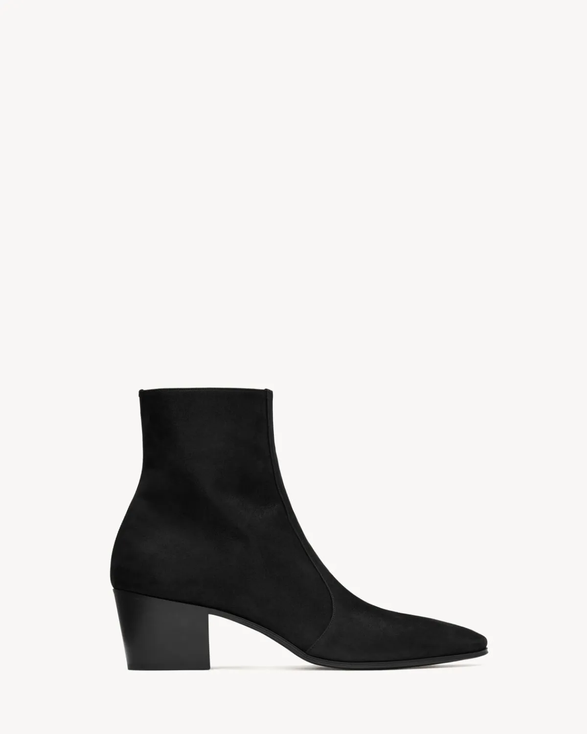 Saint Laurent Boots-VASSILI boots in shimmering suede BLACK