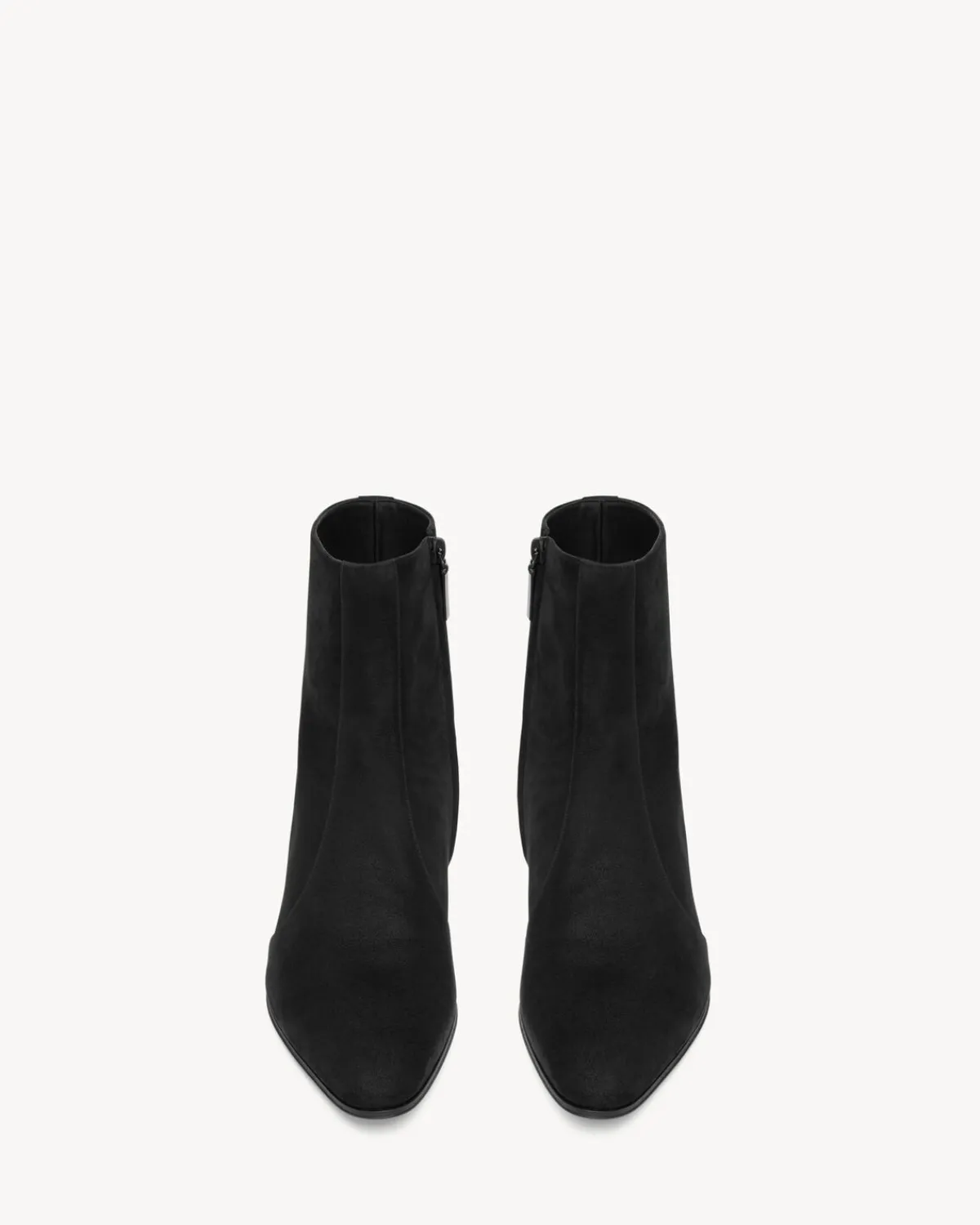 Saint Laurent Boots-VASSILI boots in shimmering suede BLACK