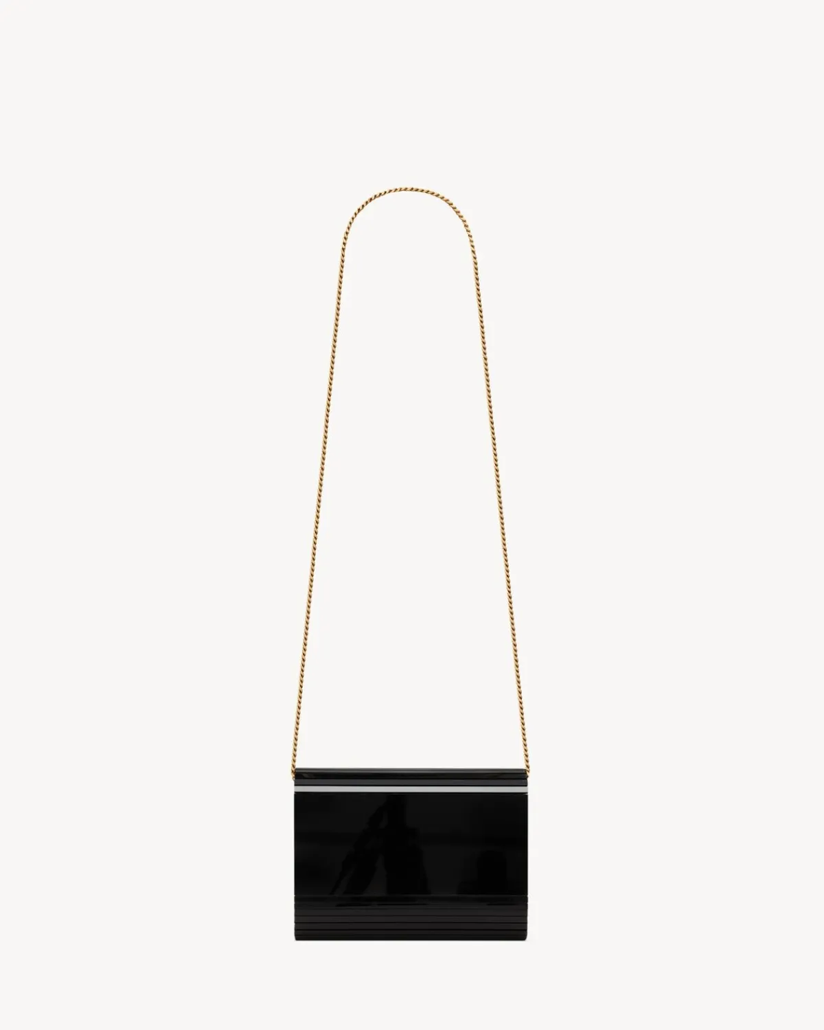 Saint Laurent Clutches And Evening-VICKY MINIAUDIERE IN PLEXIGLASS BLACK