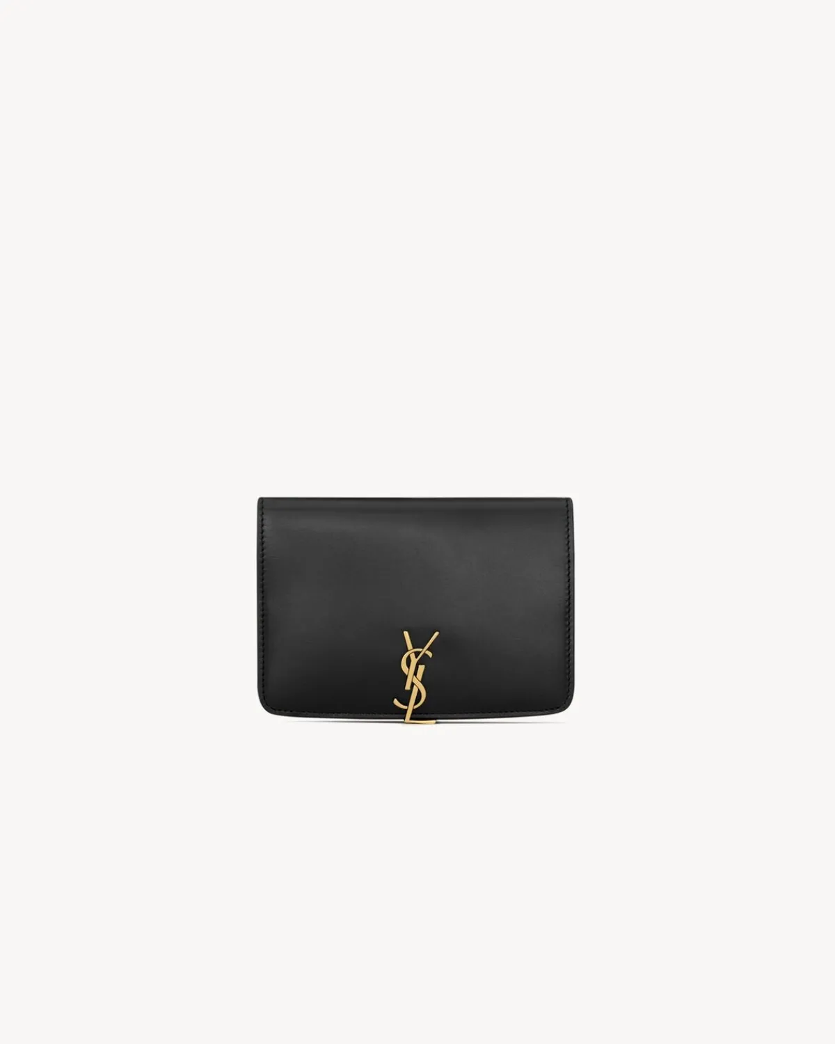 Saint Laurent Cases And Holders-VOLTAIRE passport case in BOX BLACK