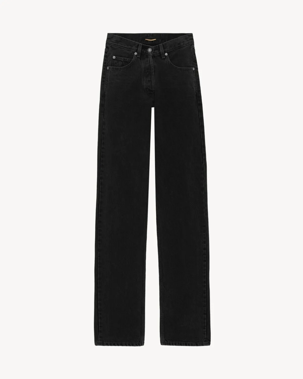 Saint Laurent Denim-V-WAIST LONG BAGGY JEANS in midnight black denim MIDNIGHTBLACK