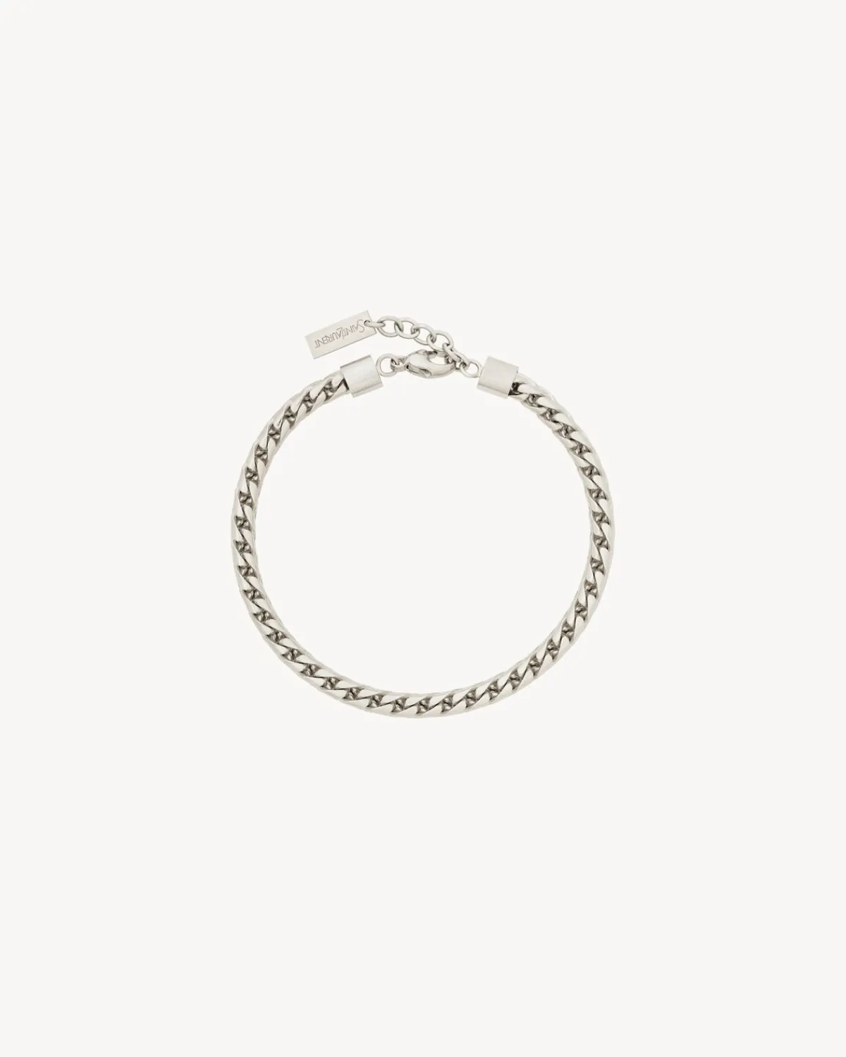 Saint Laurent Jewelry-wheat-chain bracelet in metal LIGHTOXIDIZEDSILVER