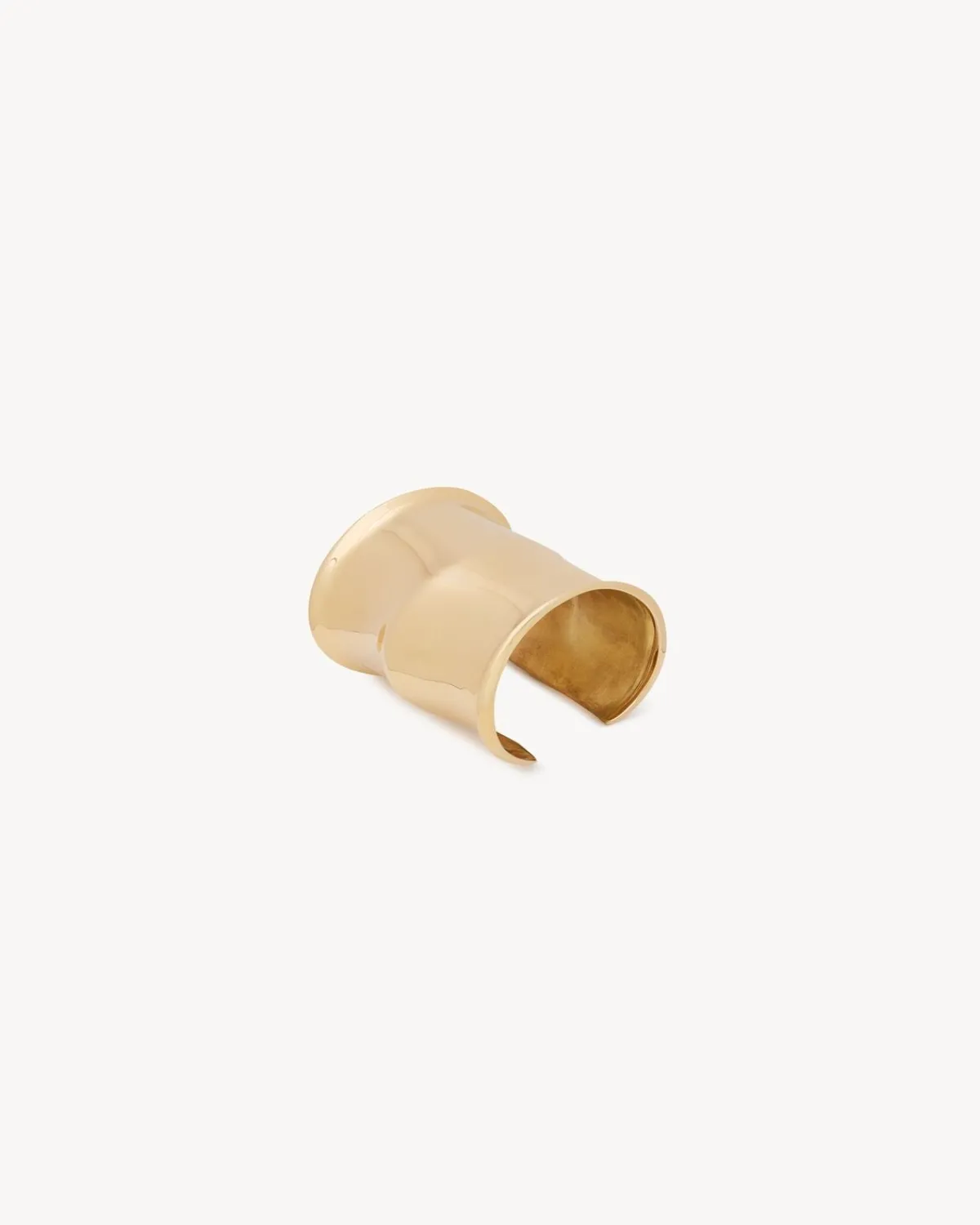 Saint Laurent Fine Jewelry-wide bamboo cuff in 18K yellow gold YELLOWGOLD