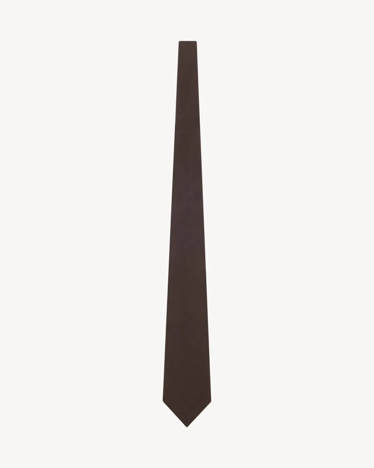 Saint Laurent Other Accessories-wide tie in silk grosgrain BROWN