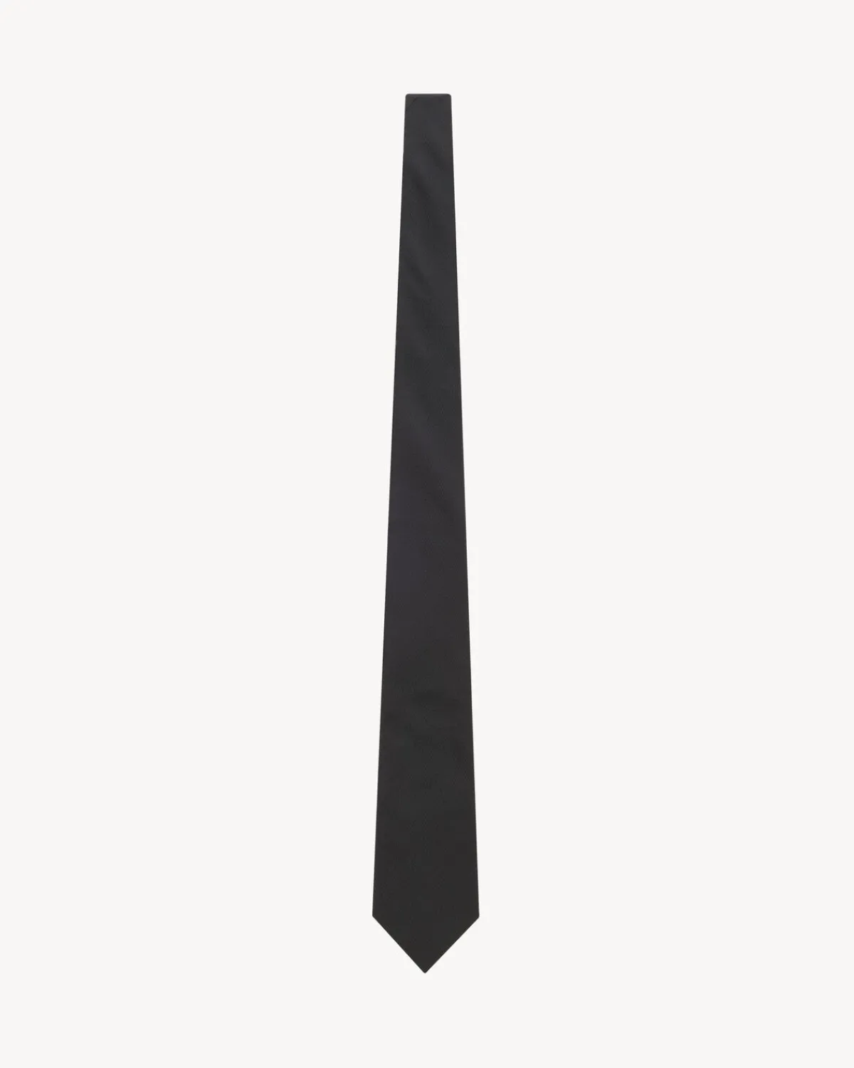 Saint Laurent Other Accessories-wide tie in striped silk jacquard BLACK