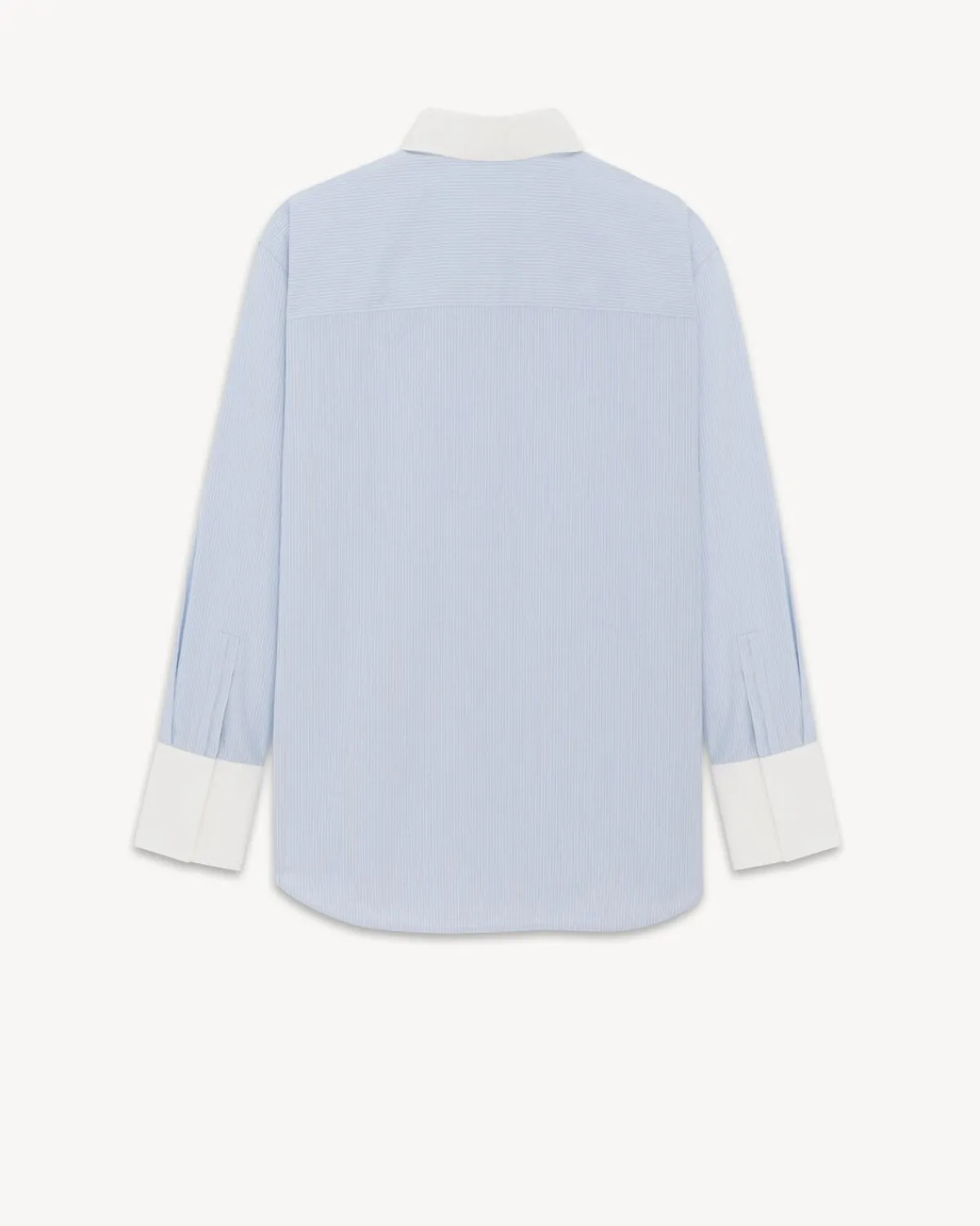 Saint Laurent Shirts And Tops-Winchester Boyfriend Shirt in Cotton BLEUBLANC