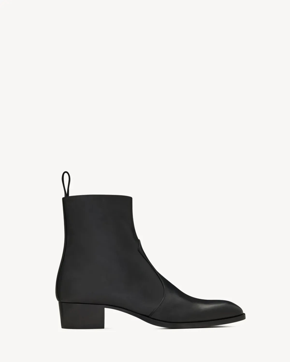 Saint Laurent Boots-WYATT boots in smooth leather BLACK