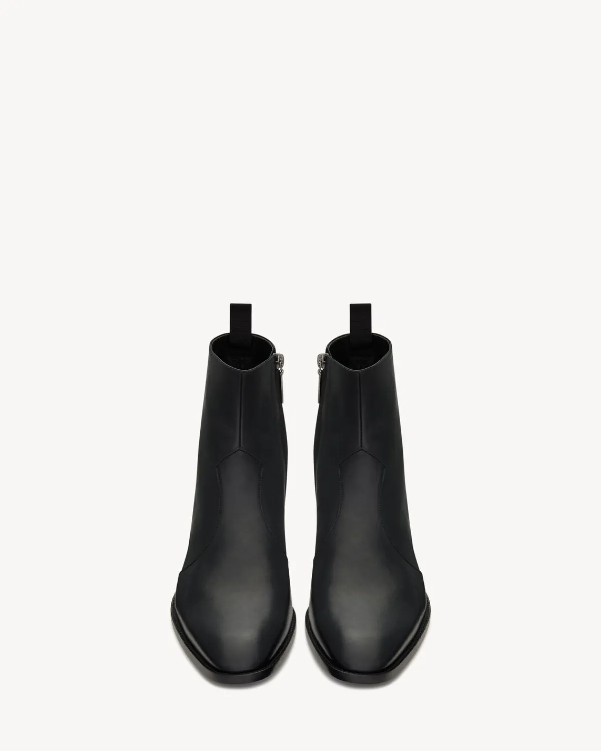 Saint Laurent Boots-WYATT boots in smooth leather BLACK