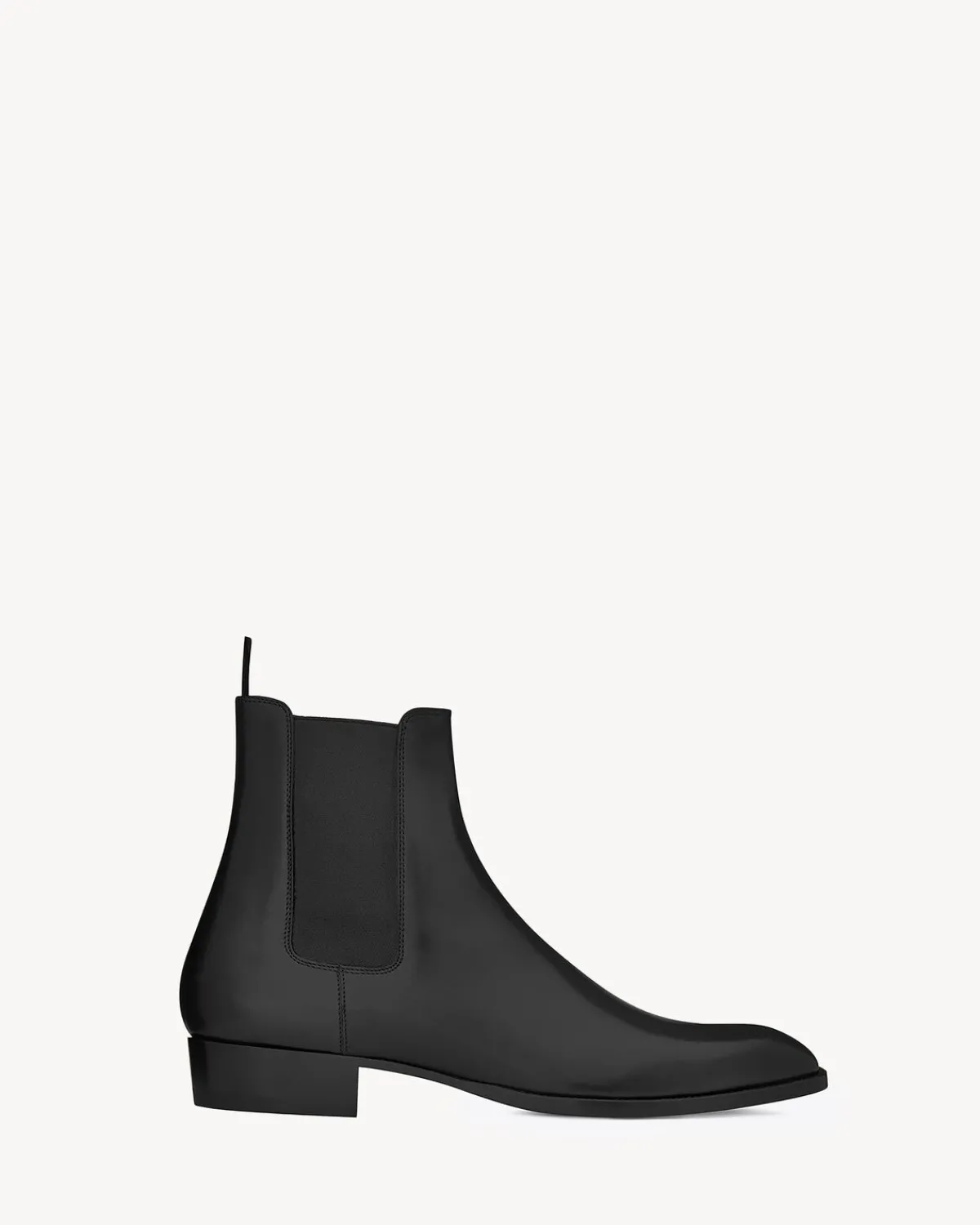 Saint Laurent Boots-wyatt chelsea boots in smooth leather BLACK