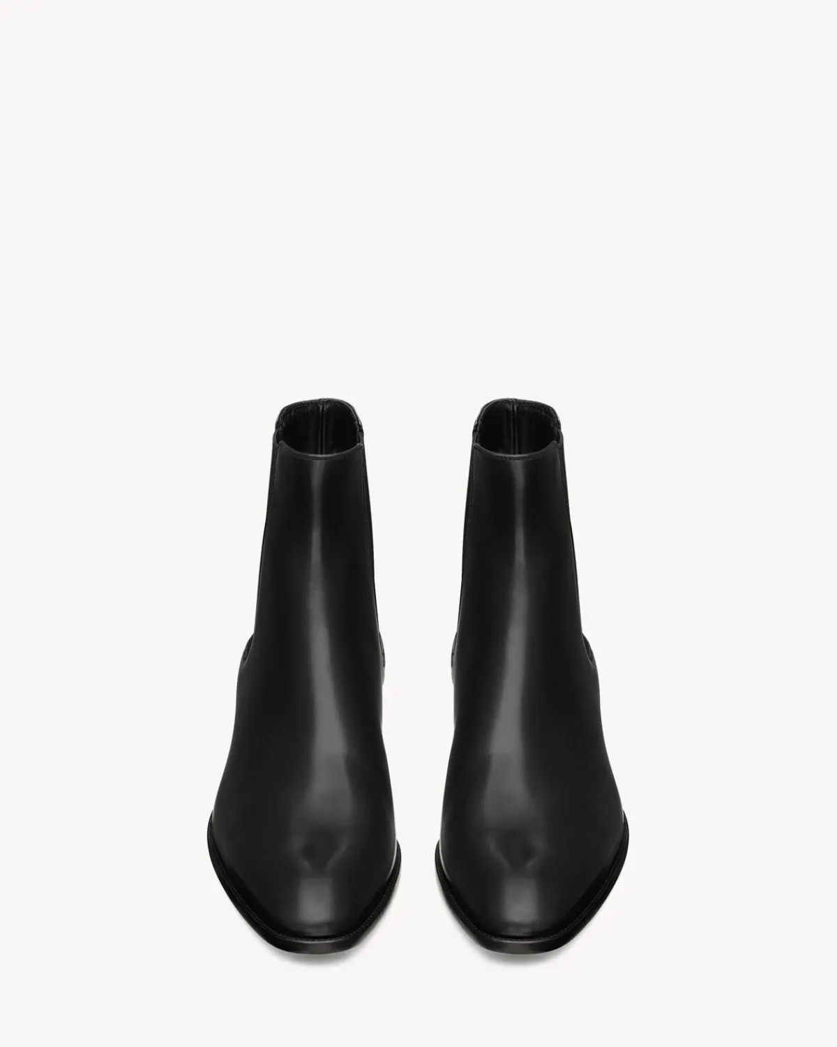 Saint Laurent Boots-wyatt chelsea boots in smooth leather BLACK