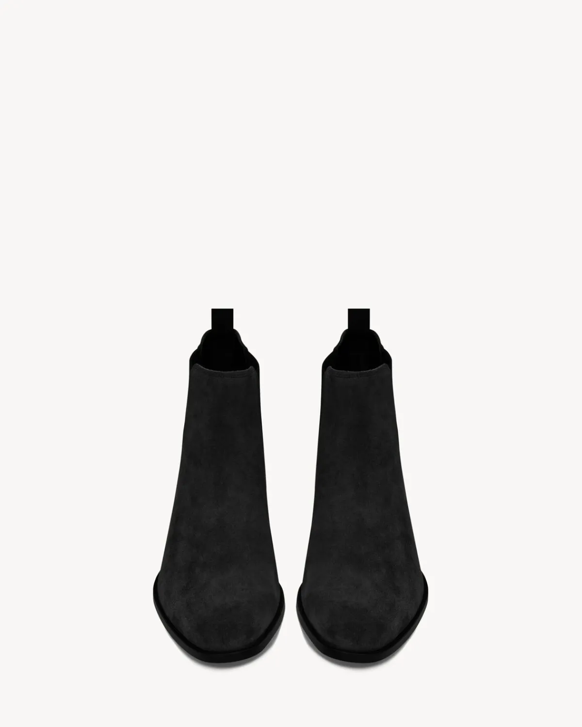 Saint Laurent Boots-wyatt chelsea boots in suede BLACK