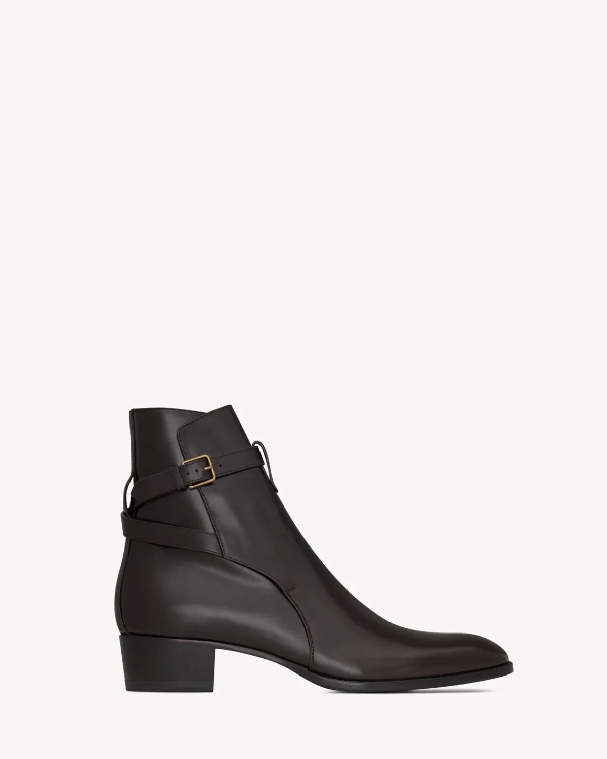 Saint Laurent Boots-WYATT jodphur boots in smooth leather SPARROWBROWN