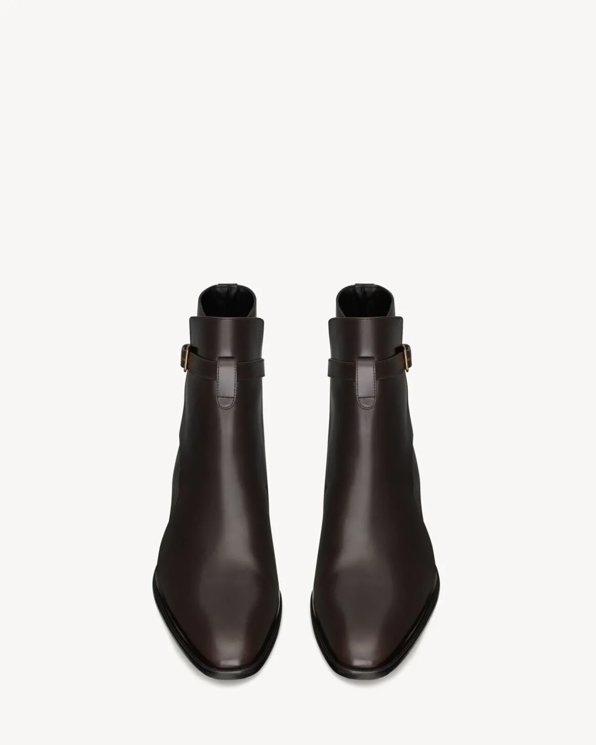 Saint Laurent Boots-WYATT jodphur boots in smooth leather SPARROWBROWN