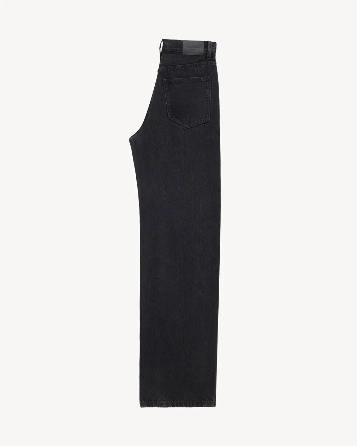 Saint Laurent Denim-90's baggy jeans in black rock denim BLACKROCK