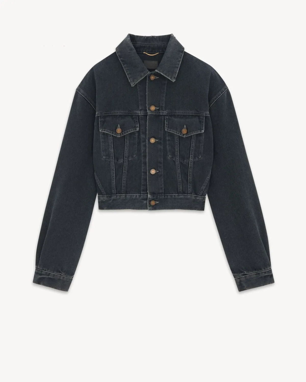 Saint Laurent Denim-80's Jacket in Dark Blue Black Denim DARKBLUEBLACK