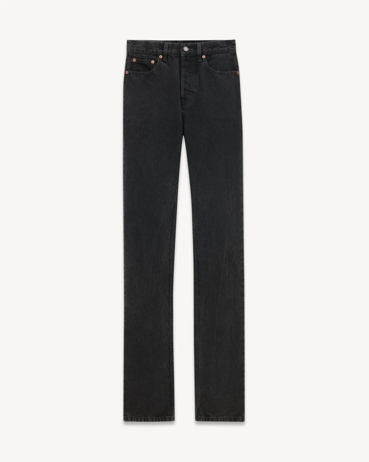 Saint Laurent Denim-90's slim jeans in rock denim BLACK