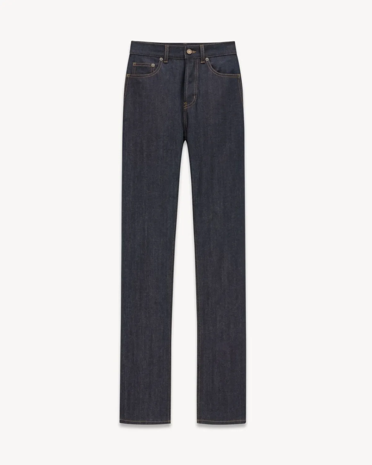 Saint Laurent Denim-90's slim jeans in raw indigo denim INDIGORAW