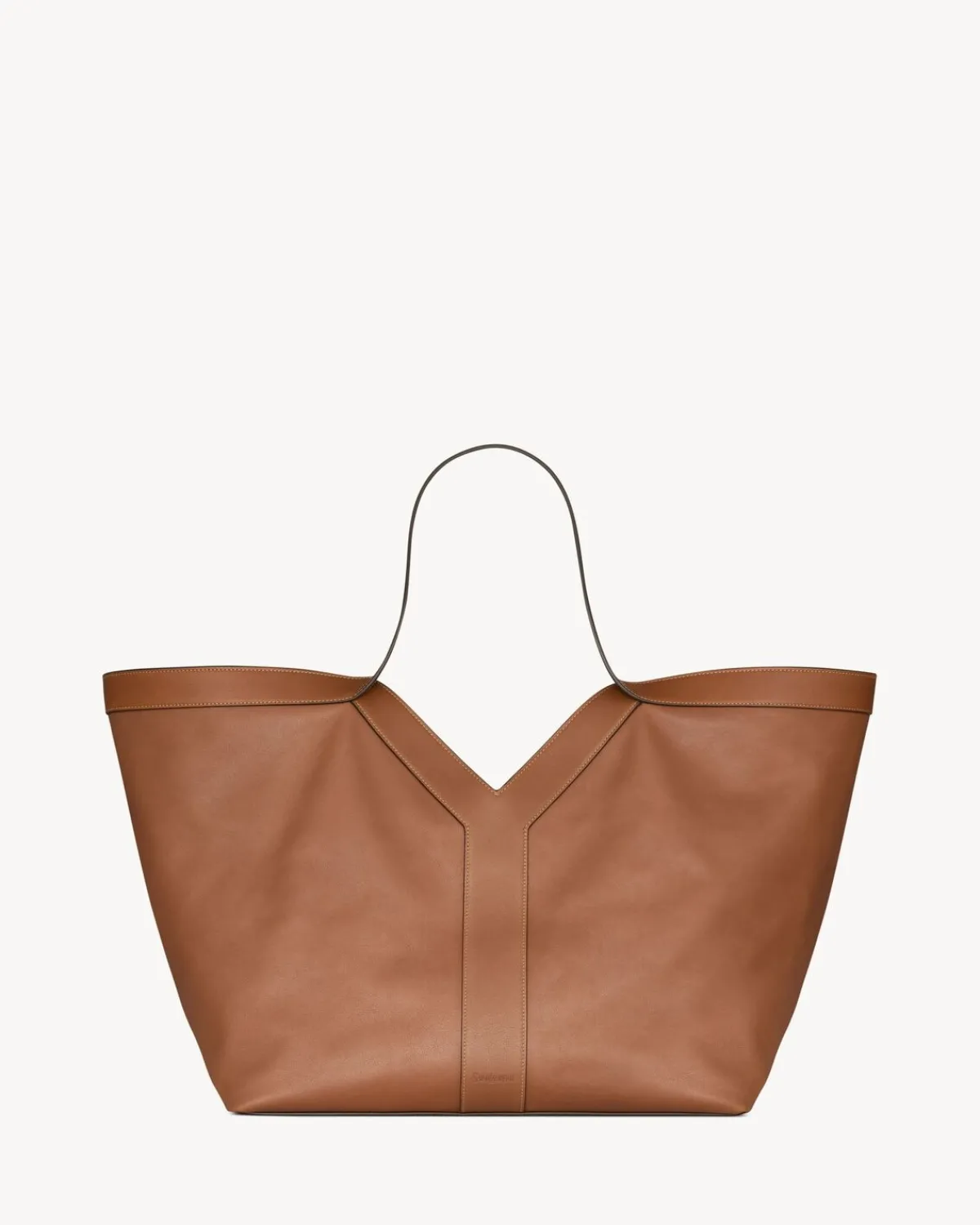 Saint Laurent Totes-Y TOTE IN LEATHER BROWN