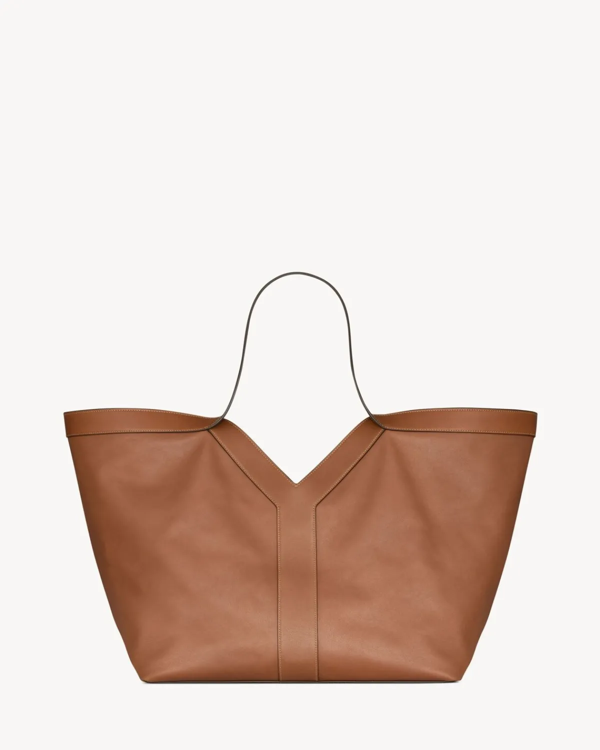 Saint Laurent Totes-Y TOTE IN LEATHER BROWN