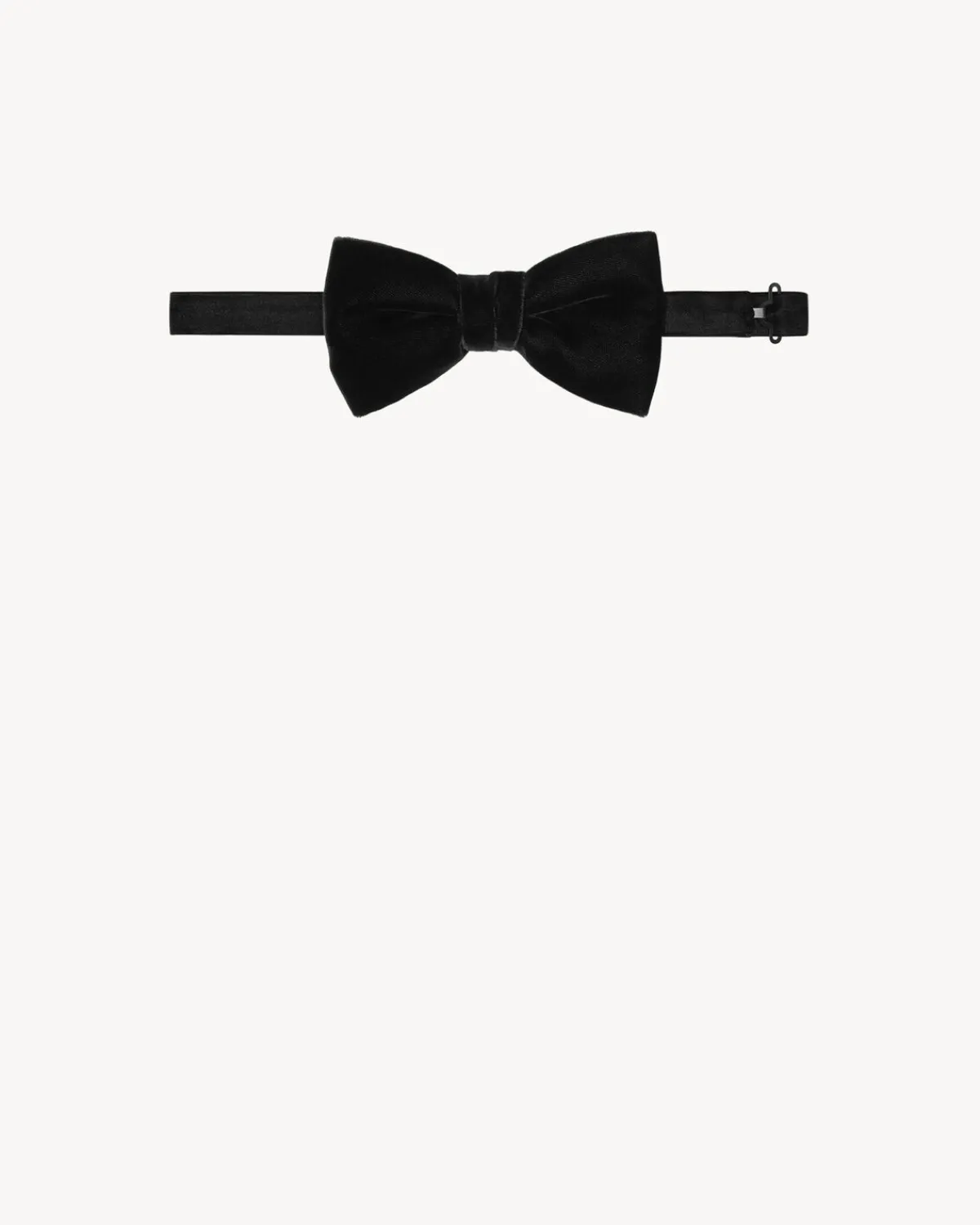 Saint Laurent Other Accessories-YVES bow tie in velvet BLACK