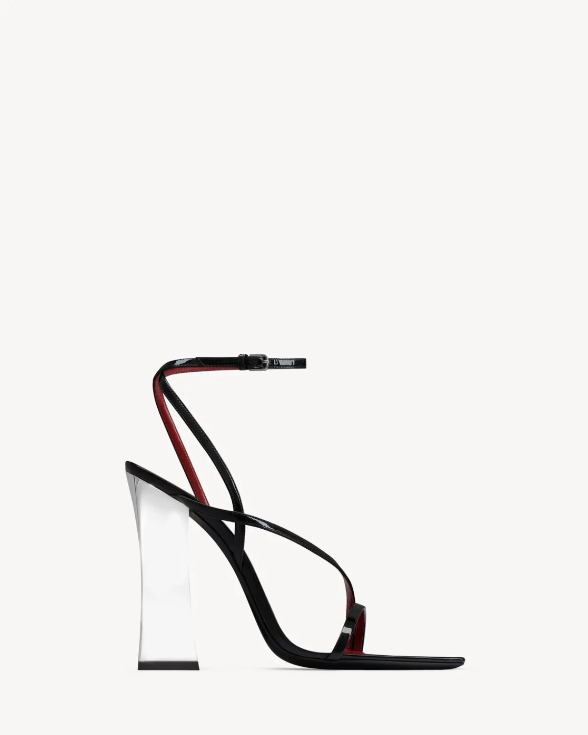 Saint Laurent Sandals-ZORA sandals in patent leather BLACK